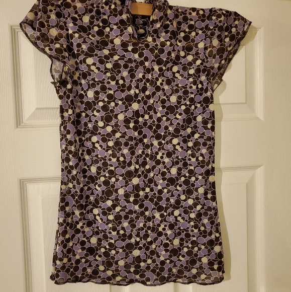 Zara Cap Sleeve Turtleneck with Ruched Neck - Picture 6 of 7